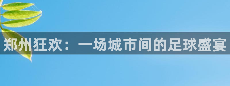 九游体育游戏：郑州狂欢：一场城市间的足球盛宴